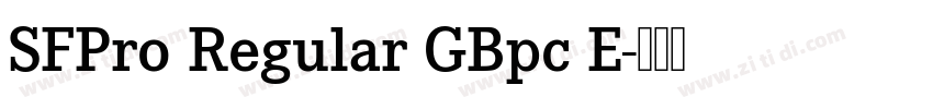 SFPro Regular GBpc E字体转换